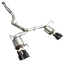 Touring Edition Exhaust for 2015+ VA WRX Sedan - 4" Diamond Black Quad Tips image 2