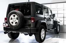 Tread Edition Axleback Dual Exhaust for Jeep JK/JKU 3.6L - Diamond Black Tips image 8