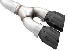 0FG Dual Side Exit Exhaust for '21+ Ford F-150 - 4.5" Diamond Black Tips image 4