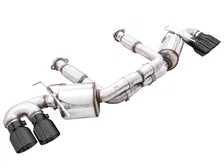 Touring Edition Exhaust for C8 Corvette - 4.5" Diamond Black Tips image 1