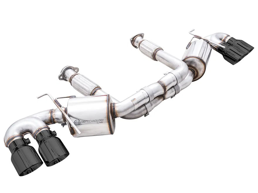 Touring Edition Exhaust for C8 Corvette - 4.5" Diamond Black Tips