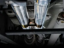 0FG Catback Exhaust for 4th Gen Silverado/Sierra 1500 6.2L (with bumper cutouts) - 4" Chrome Silver Tips image 9