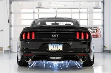Touring Edition Cat-back Exhaust for S550 Mustang GT - Dual Tip - Chrome Silver Tips image 2