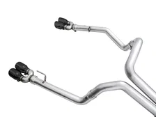 0FG Catback Exhaust for 4th Gen Silverado/Sierra 1500 6.2L (with bumper cutouts) - 4" Diamond Black Tips image 3