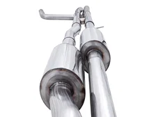 0FG Catback Exhaust for 4th Gen Silverado/Sierra 1500 6.2L (with bumper cutouts) - 4" Diamond Black Tips image 5