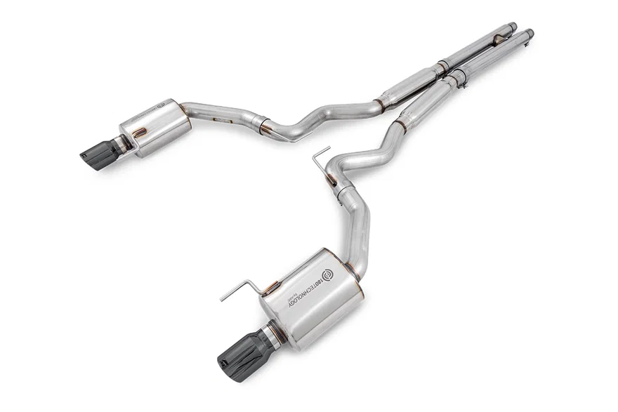 Touring Edition Cat-back Exhaust for S550 Mustang GT - Dual Tip - Diamond Black Tips