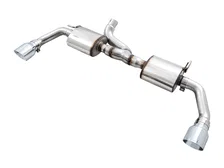 Tread Edition Axleback Dual Exhaust for Jeep JK/JKU 3.6L - Chrome Silver Tips image 1