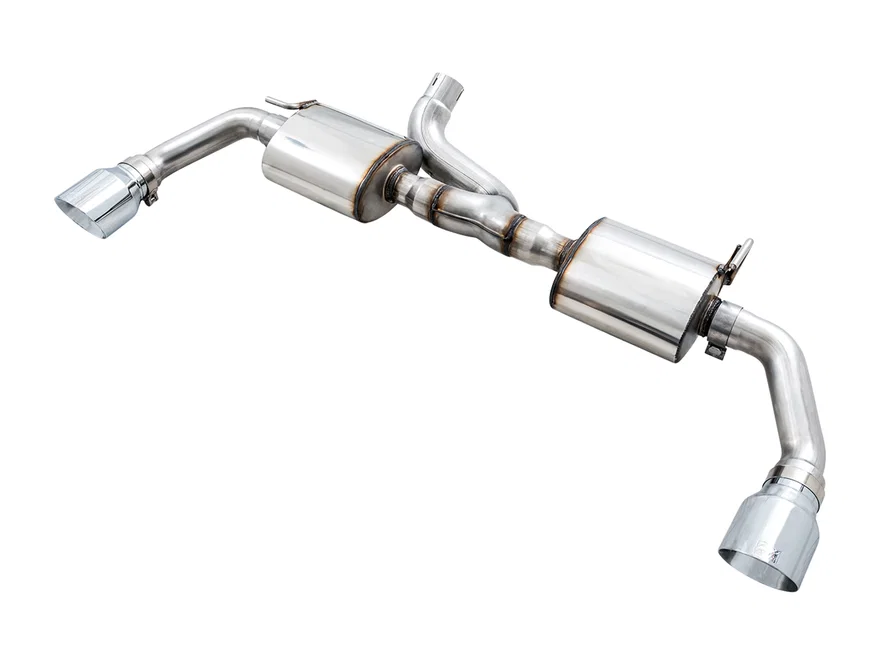 Tread Edition Axleback Dual Exhaust for Jeep JK/JKU 3.6L - Chrome Silver Tips