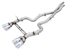 Track Edition Catback Exhaust for BMW F8X M3/M4 - 4" Chrome Silver Tips image 1