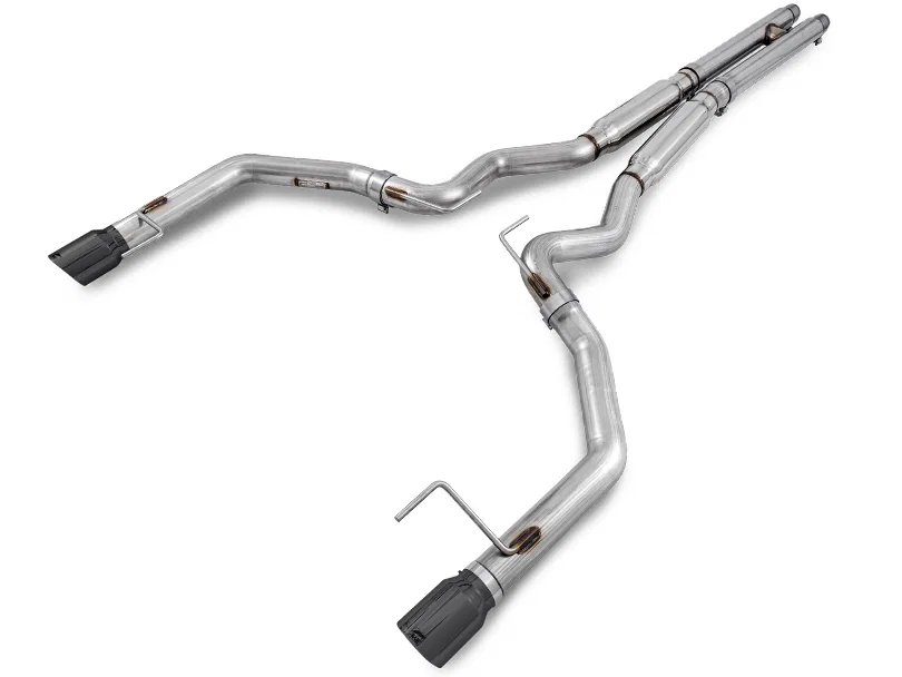 Track Edition Cat-back Exhaust for S550 Mustang GT - Dual Tip - Diamond Black Tips