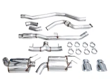 Touring Edition Exhaust for FE1 Civic Si/DE4 Acura Integra - 5" Chrome Silver Tips image 8