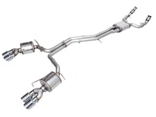 Touring Edition Exhaust for Audi C8 S6/S7 - 4.5" Chrome Silver Tips image 1