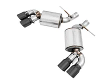 Touring Edition Axleback Exhaust for Gen6 Camaro SS/ZL1/LT1, Quad Outlet - 4.5" Diamond Black Tips image 1