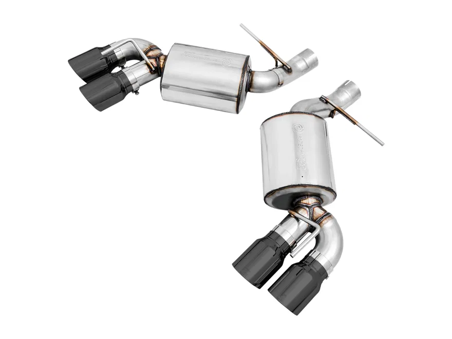 Touring Edition Axleback Exhaust for Gen6 Camaro SS/ZL1/LT1, Quad Outlet - 4.5" Diamond Black Tips