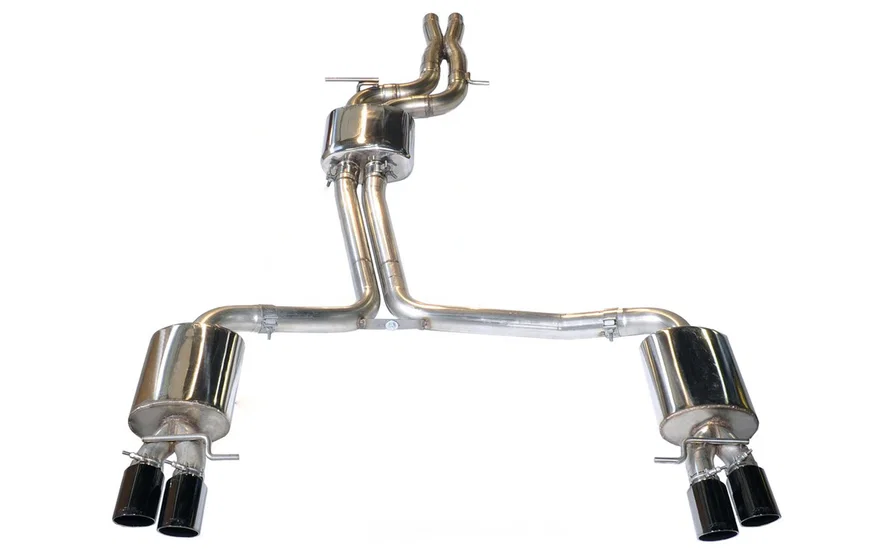 Touring Edition Exhaust for Audi B8 S4 3.0T - 3.5" Diamond Black Tips