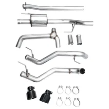 0FG Non-Resonated Catback for '21+ Ford F-150 (With Bumper Cutouts) - 5" Diamond Black Tips image 7