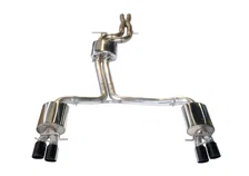 Touring Edition Exhaust for Audi S5 3.0T - 4" Diamond Black Tips image 1