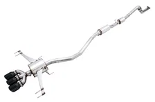 Touring Edition Exhaust for FK8 Civic Type R (includes Front Pipe and DualPhase Mid Pipe) - Triple Diamond Black Tips image 1