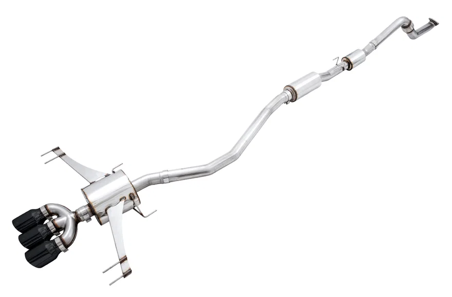 Touring Edition Exhaust for FK8 Civic Type R (includes Front Pipe and DualPhase Mid Pipe) - Triple Diamond Black Tips