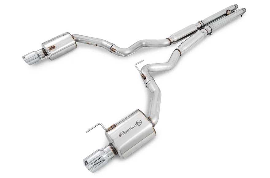 Touring Edition Cat-back Exhaust for S550 Mustang GT - Dual Tip - Chrome Silver Tips