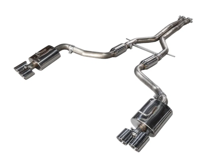 Track Edition Performance Exhaust System for 970 Panamera Turbo - Chrome Silver Tips