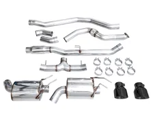 Touring Edition Exhaust for FE1 Civic Si/DE4 Acura Integra - 5" Diamond Black Tips image 8