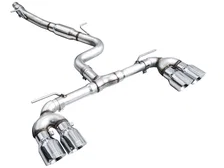 Track Edition Exhaust for Volkswagen MK8 Golf R - Chrome Silver Tips image 2