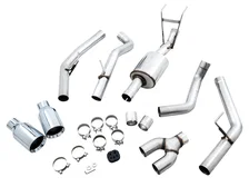 0FG Dual Rear Exit Catback for 4th Gen RAM 1500 5.7L (without bumper cutouts) - Chrome Silver Tips image 7