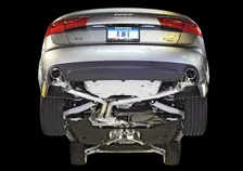 Touring Edition Exhaust for Audi C7 A6 3.0T - Dual Outlet, Chrome Silver Tips image 2