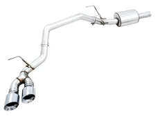 0FG Single Side Exit Catback Exhaust for 4th Gen RAM 1500 5.7L (without bumper cutouts) - Dual Chrome Tips image 1