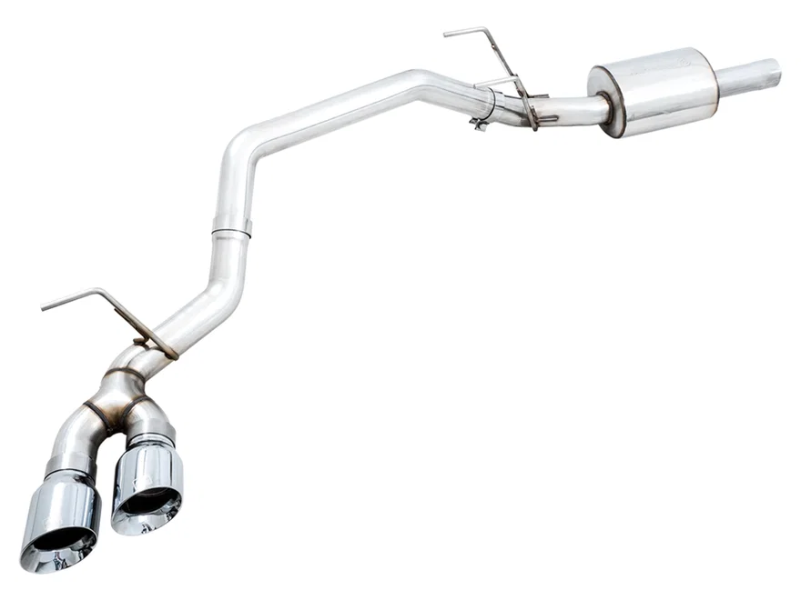 0FG Single Side Exit Catback Exhaust for 4th Gen RAM 1500 5.7L (without bumper cutouts) - Dual Chrome Tips