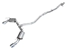Touring Edition Exhaust for FE1 Civic Si/DE4 Acura Integra - 5" Chrome Silver Tips image 1