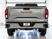 0FG Catback Split Rear Exit Exhaust for 4th Gen Silverado/Sierra 1500 5.3L (Flat Bumper) - Dual Diamond Black Tips image 6