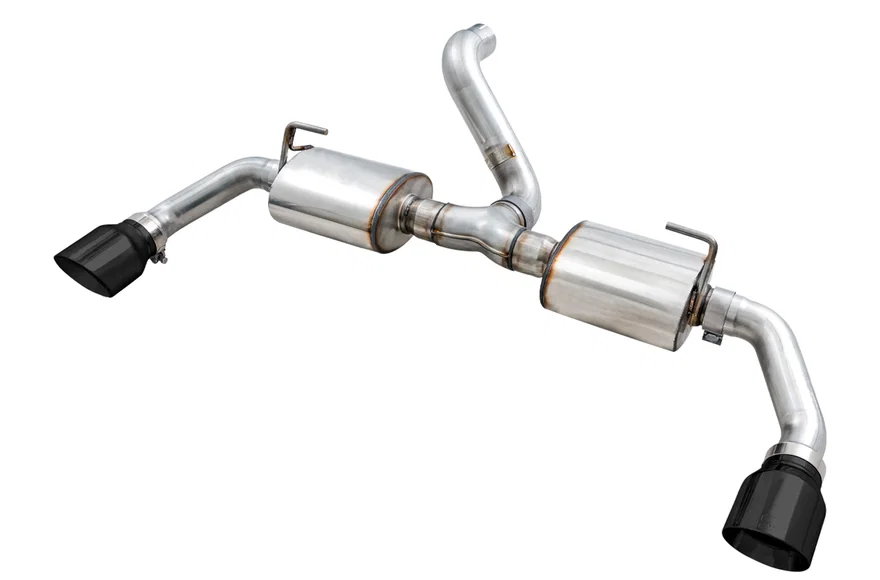 Tread Edition Axleback Dual Exhaust for Jeep JL/JLU 3.6L/2.0T - Diamond Black Tips