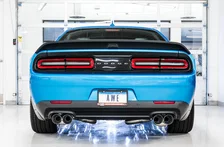 Track Edition Exhaust for 15+ Challenger 6.4 / 6.2 SC - Chrome Silver Quad Tips image 7