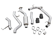 0FG Catback Exhaust for Ford Bronco with BashGuard™ - Dual 4.5" Diamond Black Tips image 2