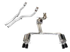 Touring Edition Exhaust System for S5 Cabrio (Exhaust + Non-Resonated Downpipes) - Diamond Black Tips image 1