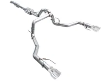 0FG Resonated Catback for '21+ Ford F-150 (With Bumper Cutouts) - 5" Chrome Silver Tips image 2