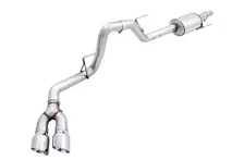 0FG Single Exit Exhaust for '15-'20 F-150 - 4.5" Chrome Silver Tips image 1