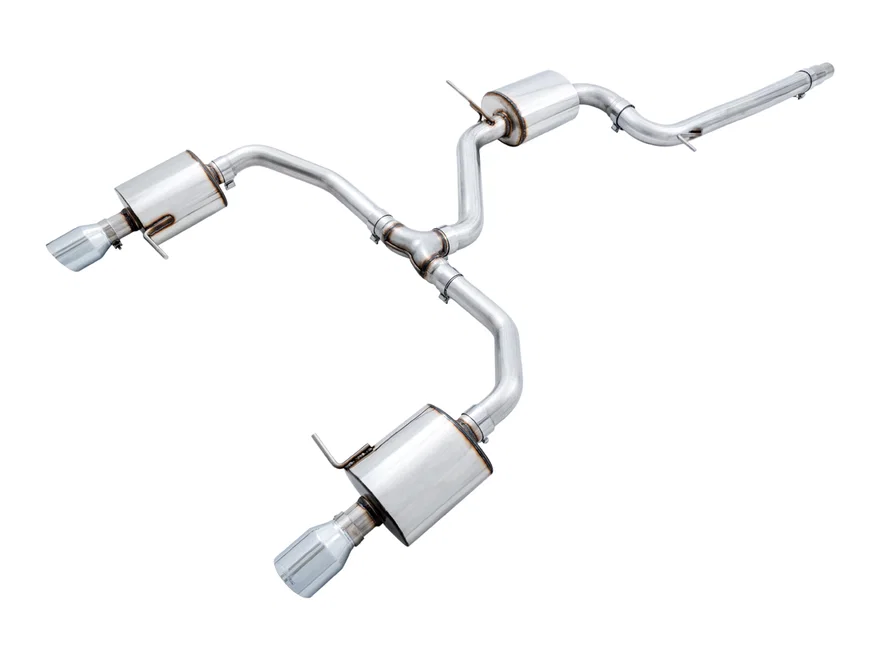 Touring Edition Exhaust for MK7 Jetta GLI w/ High Flow Downpipe (not included) - Chrome Silver Tips