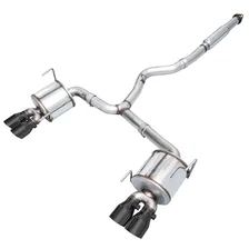 Touring Edition Exhaust for VA STI / GV WRX / GV STI Sedan - 4" Diamond Black Quad Tips for Subaru image 1