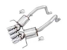 Touring Edition Axleback Exhaust for C7 Corvette - 4.5" Chrome Silver Tips image 1