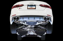 SwitchPath™ Exhaust for Audi B9 S5 Coupe - Non-Resonated - 4" Chrome Silver Tips image 7