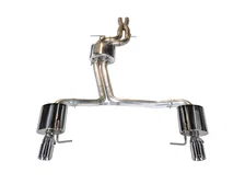 Touring Edition Exhaust for Audi C7 A6 3.0T - Dual Outlet, Chrome Silver Tips image 1