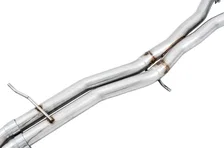 Touring Edition Exhaust for Audi B9 S5 Coupe - Resonated - 4" Diamond Black Tips image 2