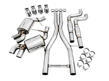 Touring Edition Catback Exhaust for Gen6 Camaro SS/ZL1/LT1, Quad Outlet - Resonated - 4.5" Chrome Silver Tips image 2