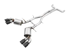 Touring Edition Catback Exhaust for Gen6 Camaro SS/ZL1/LT1, Quad Outlet - Non-Resonated - 4.5" Diamond Black Tips image 1