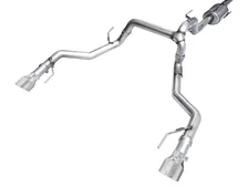0FG Non-Resonated Catback for '21+ Ford F-150 (With Bumper Cutouts) - 5" Chrome Silver Tips image 2