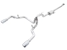 0FG Dual Split Rear Exhaust for '21+ Ford F-150 - 5" Chrome Silver Tips image 1