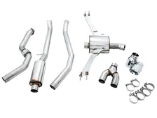 Touring Edition Exhaust for 10th Gen Civic Si Coupe / Sedan (includes Front Pipe) - Dual Chrome Silver Tips image 6